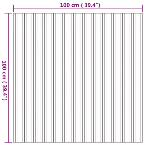  négyszögletű természetes bambusz szőnyeg 100 x 100 cm