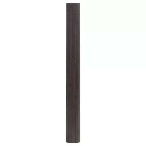  négyszögletű sötétbarna bambusz szőnyeg 100 x 200 cm