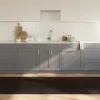  négyszögletű sötétbarna bambusz szőnyeg 100 x 300 cm