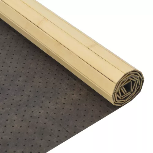  négyszögletű világos természetes bambusz szőnyeg 100 x 400 cm