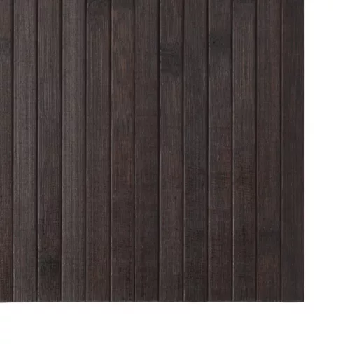  négyszögletű sötétbarna bambusz szőnyeg 100 x 500 cm