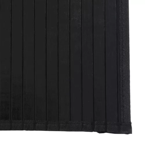  négyszögletű fekete bambusz szőnyeg 60 x 100 cm
