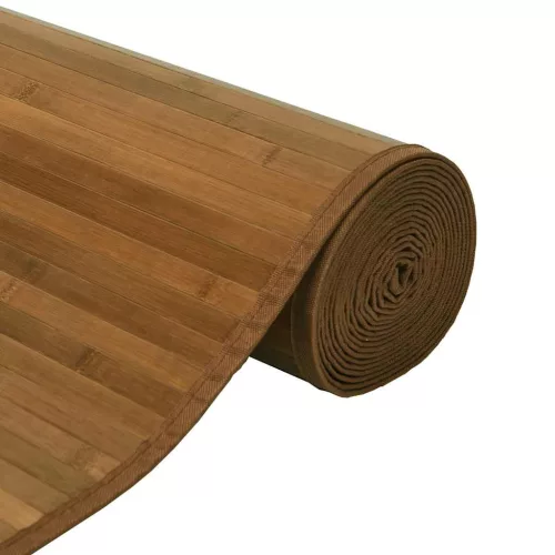 négyszögletű barna bambusz szőnyeg 60 x 100 cm