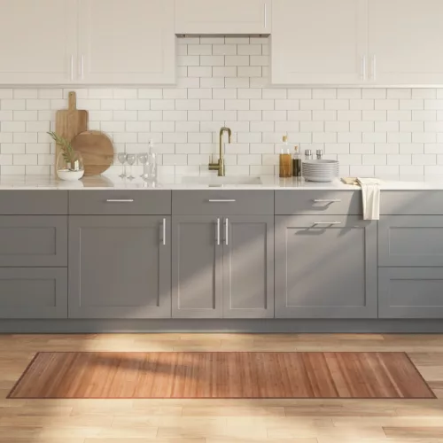  négyszögletű természetes bambusz szőnyeg 60 x 200 cm