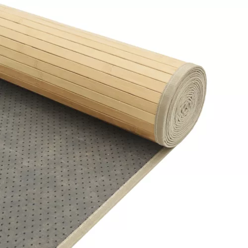  négyszögletű világos természetes bambusz szőnyeg 60 x 200 cm