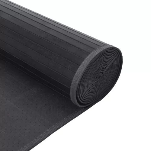  négyszögletű szürke bambusz szőnyeg 60 x 200 cm