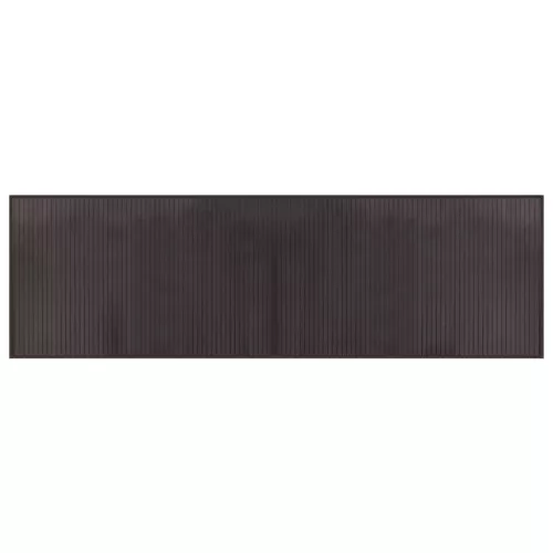  négyszögletű sötétbarna bambusz szőnyeg 60 x 200 cm