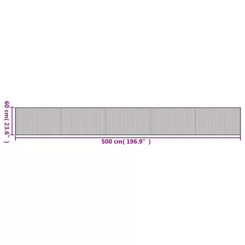  négyszögletű barna bambusz szőnyeg 60 x 500 cm