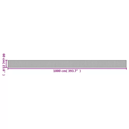  négyszögletű fekete bambusz szőnyeg 60 x 1000 cm