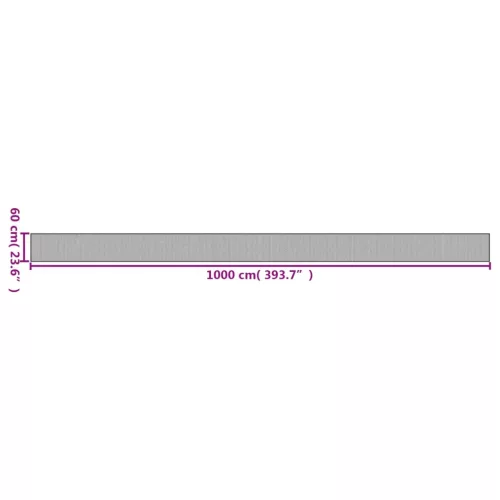  négyszögletű barna bambusz szőnyeg 60 x 1000 cm