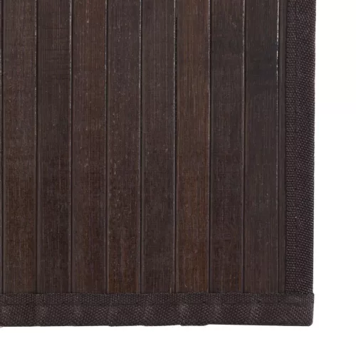  négyszögletű sötétbarna bambusz szőnyeg 60 x 1000 cm