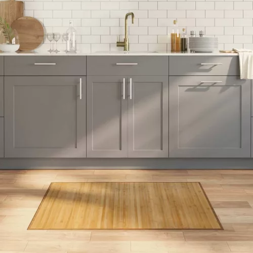  négyszögletű természetes bambusz szőnyeg 70 x 100 cm