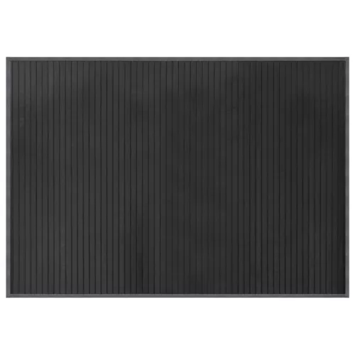  négyszögletű szürke bambusz szőnyeg 70 x 100 cm