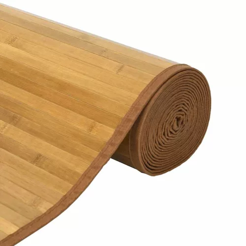  négyszögletű természetes bambusz szőnyeg 70 x 200 cm
