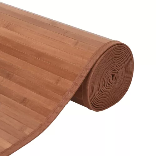  négyszögletű barna bambusz szőnyeg 70 x 200 cm
