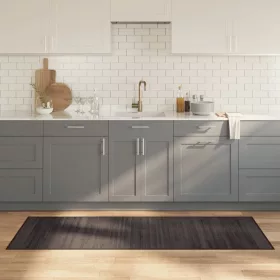 négyszögletű sötétbarna bambusz szőnyeg 70 x 200 cm