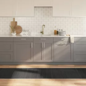  négyszögletű szürke bambusz szőnyeg 70 x 300 cm