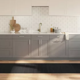  négyszögletű fekete bambusz szőnyeg 70 x 400 cm