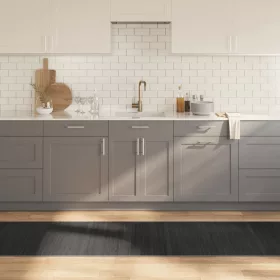  négyszögletű szürke bambusz szőnyeg 70 x 400 cm