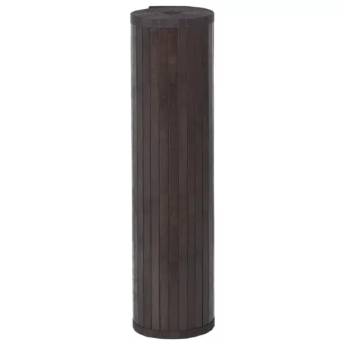  négyszögletű sötétbarna bambusz szőnyeg 70 x 400 cm