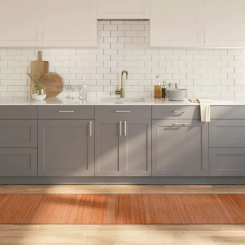  négyszögletű barna bambusz szőnyeg 70 x 500 cm