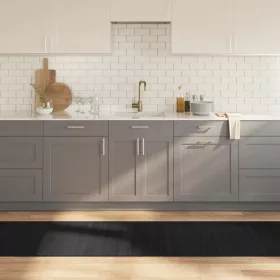  négyszögletű fekete bambusz szőnyeg 70 x 1000 cm