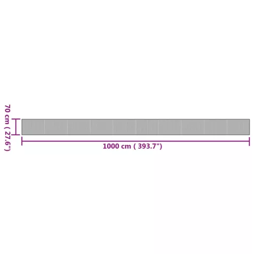  négyszögletű természetes bambusz szőnyeg 70 x 1000 cm