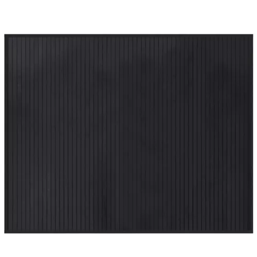  négyszögletű fekete bambusz szőnyeg 80 x 100 cm