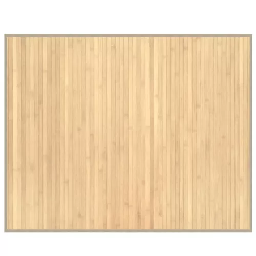  négyszögletű világos természetes bambusz szőnyeg 80 x 100 cm