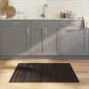  négyszögletű sötétbarna bambusz szőnyeg 80 x 100 cm