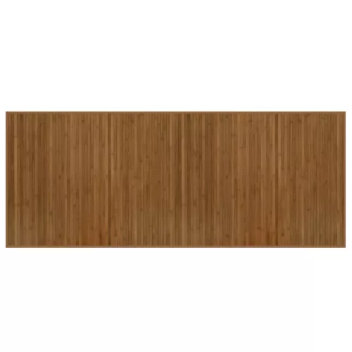  négyszögletű barna bambusz szőnyeg 80 x 200 cm