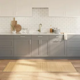    négyszögletű világos természetes bambusz szőnyeg 80 x 200 cm