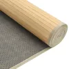  négyszögletű világos természetes bambusz szőnyeg 80 x 200 cm