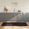  négyszögletű sötétbarna bambusz szőnyeg 80 x 200 cm