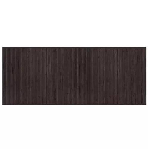  négyszögletű sötétbarna bambusz szőnyeg 80 x 200 cm