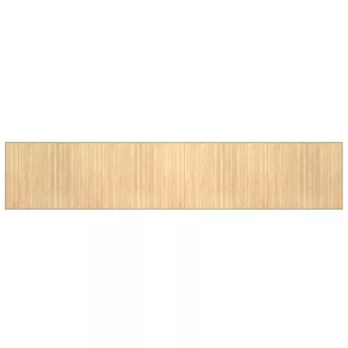  négyszögletű világos természetes bambusz szőnyeg 80x 400 cm