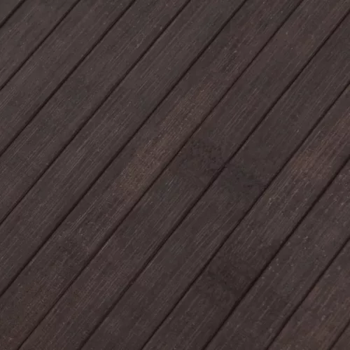  négyszögletű sötétbarna bambusz szőnyeg 80 x 500 cm