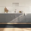  négyszögletű szürke bambusz szőnyeg 80 x 1000 cm