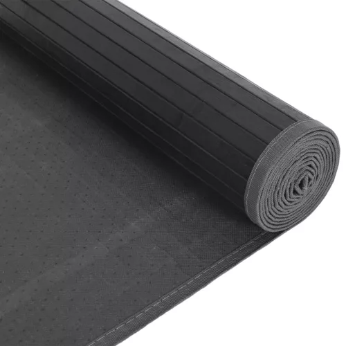  négyszögletű szürke bambusz szőnyeg 80 x 1000 cm