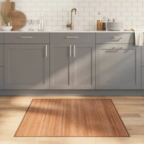  természetes bambusz négyzet alakú szőnyeg 100 x 100 cm