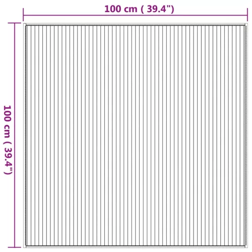  természetes bambusz négyzet alakú szőnyeg 100 x 100 cm
