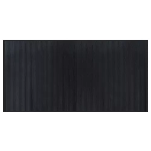  négyszögletű fekete bambusz szőnyeg 100 x 200 cm