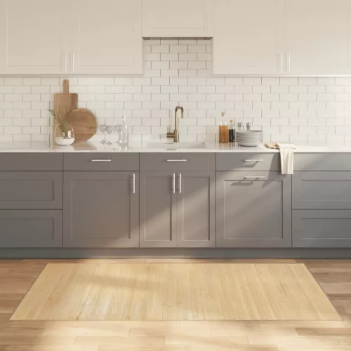  négyszögletű világos természetes bambusz szőnyeg 100 x 200 cm