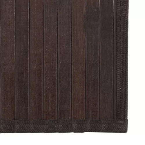  négyszögletű sötétbarna bambusz szőnyeg 100 x 200 cm