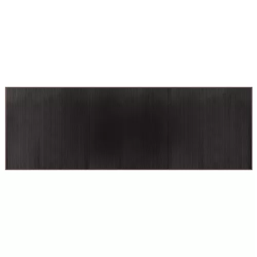  négyszögletű sötétbarna bambusz szőnyeg 100 x 300 cm