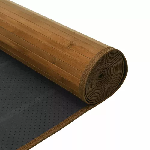  négyszögletű barna bambusz szőnyeg 100 x 400 cm