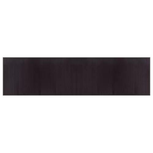  négyszögletű sötétbarna bambusz szőnyeg 100 x 400 cm