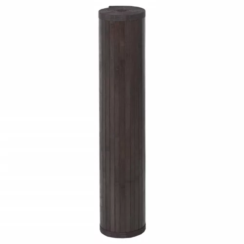  négyszögletű sötétbarna bambusz szőnyeg 100 x 500 cm