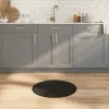  kerek fekete bambusz szőnyeg 60 cm