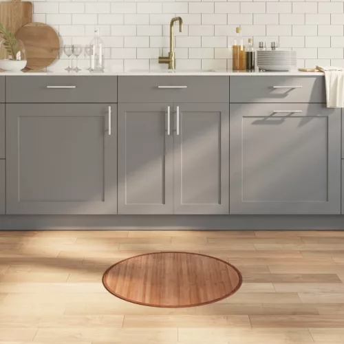  kerek természetes bambusz szőnyeg 60 cm